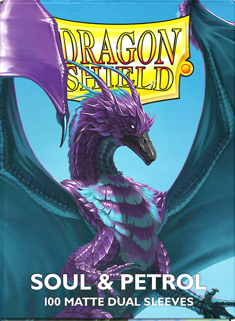 Dragon Shield - Soul & Petrol Matte Dual Sleeves - 100 Count Standard Size Card Sleeves