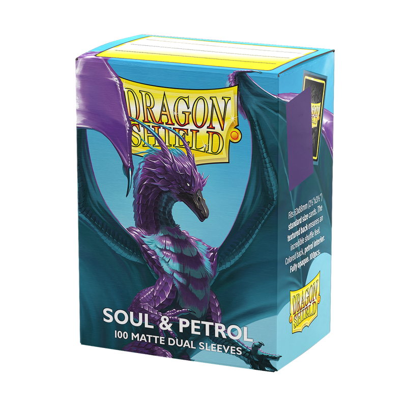 Dragon Shield - Soul & Petrol Matte Dual Sleeves - 100 Count Standard Size Card Sleeves