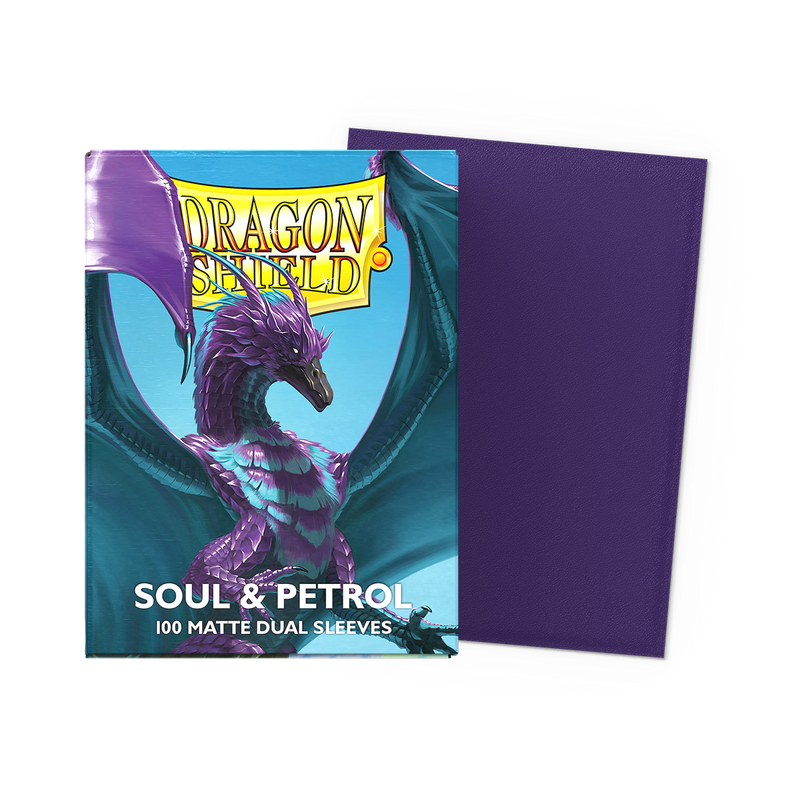 Dragon Shield - Soul & Petrol Matte Dual Sleeves - 100 Count Standard Size Card Sleeves