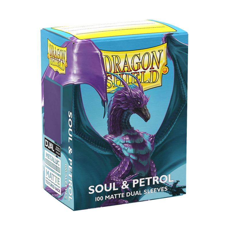 Dragon Shield - Soul & Petrol Matte Dual Sleeves - 100 Count Standard Size Card Sleeves