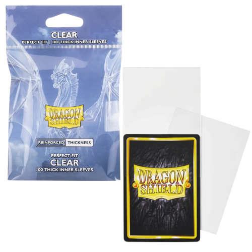 Dragon Shield Sleeves Perfect Fit Thick Inner Clear 100ct