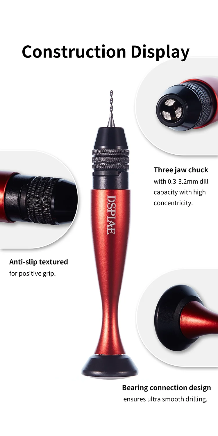 Dspiae AT-VHDS General Purpose Chuck Hand Drill Set