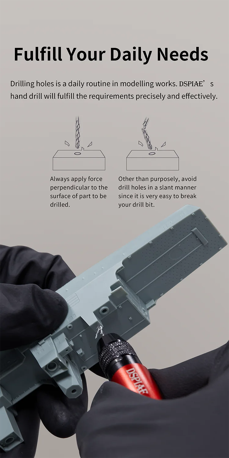 Dspiae AT-VHDS General Purpose Chuck Hand Drill Set