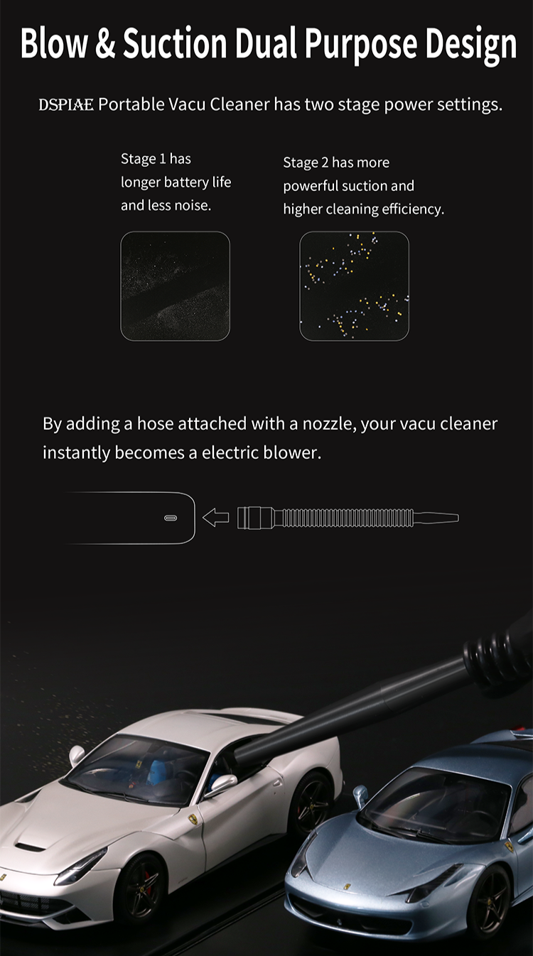 Dspiae HC-V Portable Handheld Vacuum Cleaner