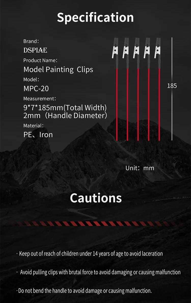 Dspiae MPC-20 Model Painting Clip (Pack Of 20)