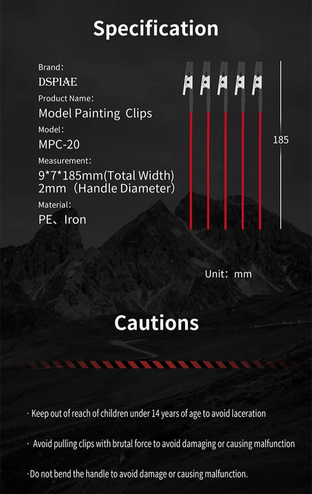 Dspiae MPC-20 Model Painting Clip (Pack Of 20)