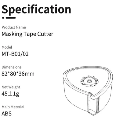 Dspiae MT-B01 Masking Tape Cutter - Red