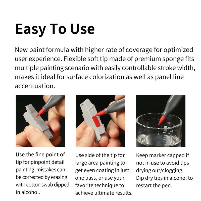 Dspiae Soft Tipped Markers MKF-03 - Flourescent Yellow