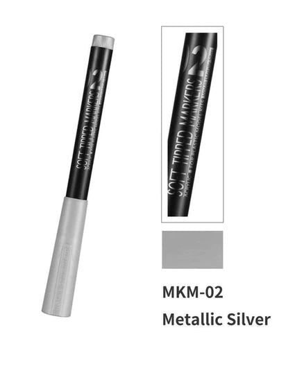 Dspiae Soft Tipped Markers MKM-02 - Metallic Silver