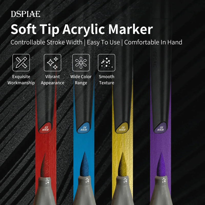 Dspiae Soft Tipped Markers MKM-09 - Pale Gold