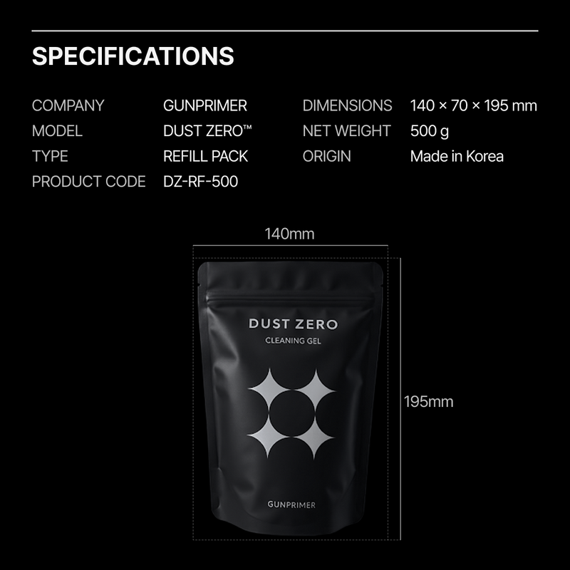Dust Zero - Refill Cleaning Gel Packs / 500g