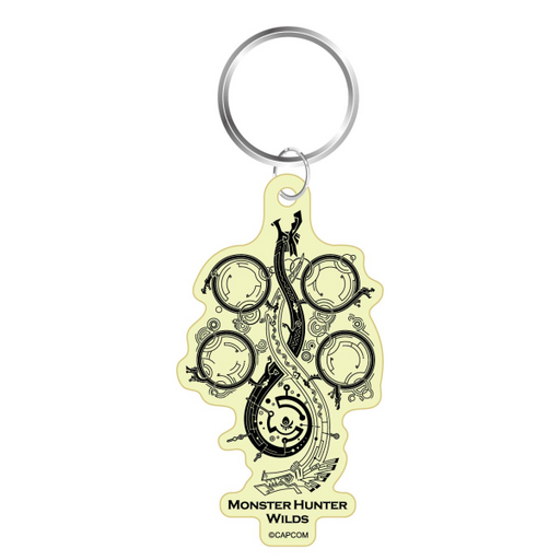 Monster Hunter Wilds Glow Key Chain Title Logo Symbol