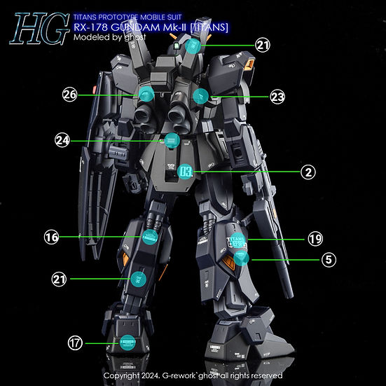 G-Rework Decal - [HG] Gundam MK-II (Titans)