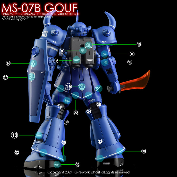 G-Rework Decal - [HG] MS-07B Gouf