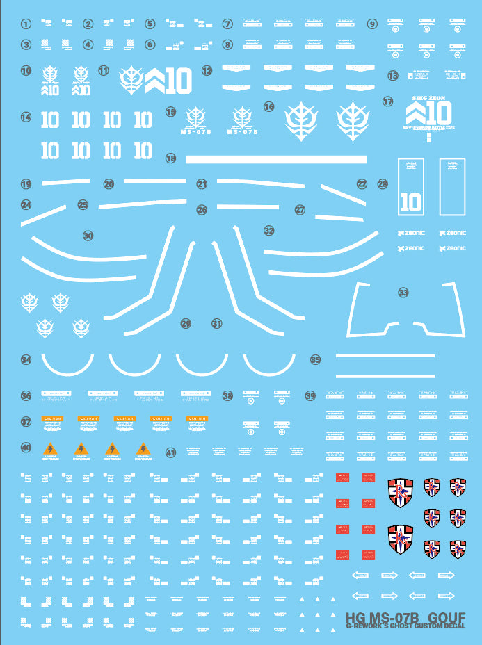 G-Rework Decal - [HG] MS-07B Gouf