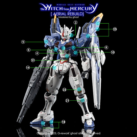 G-Rework Decal - [HG] [The Witch From Mercury] Gundam Aerial Rebuild