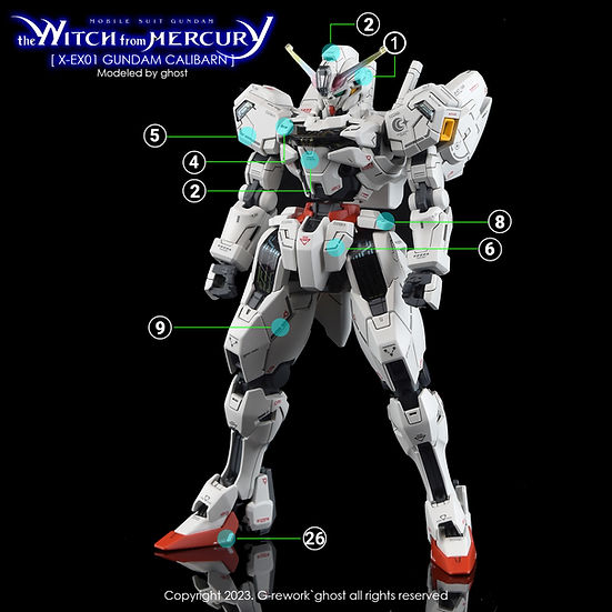 G-Rework Decal - [HG] [The Witch From Mercury] Gundam Calibarn