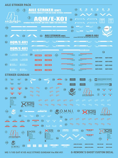 G-Rework Decal - [MG] Aile Strike Gundam Ver. RM