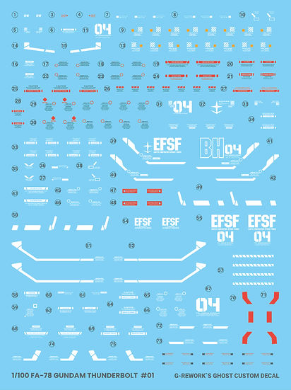 G-Rework Decal - [MG] Full Armor Gundam Ver. Ka [Gundam Thunder Bolt]