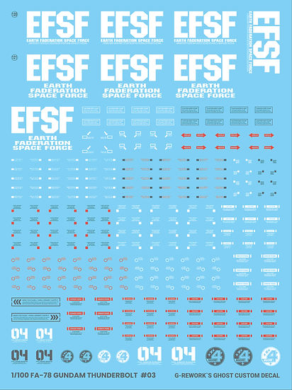 G-Rework Decal - [MG] Full Armor Gundam Ver. Ka [Gundam Thunder Bolt]