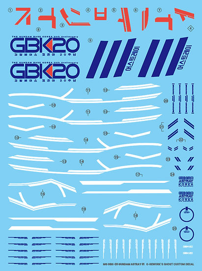 G-Rework Decal - [MG] GBK-20th Gundam Astray (Korea Ver.)