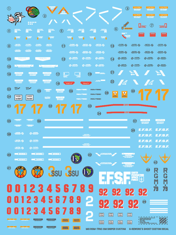 G-Rework Decal - [MG] RGM-79SC GM Sniper Custom