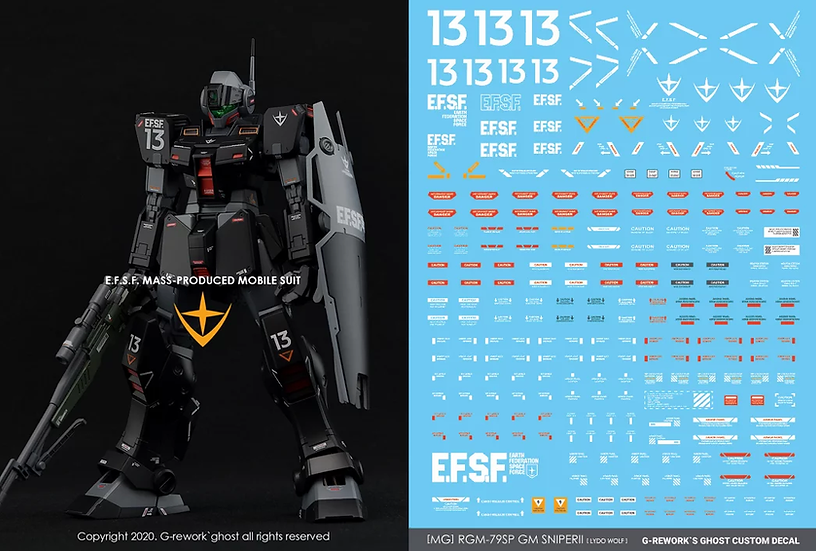 G-Rework Decal - [MG] RGM-79SP GM Sniper II [Lydo Wolf]