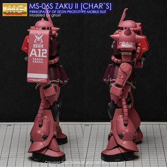 G-Rework Decal - [MG] Zaku II 2.0 Char (Decal V2.0)