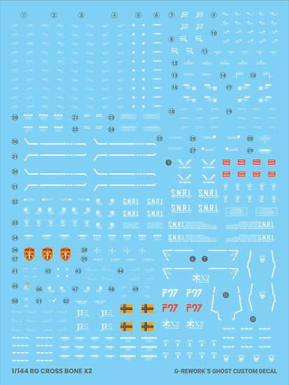 G-Rework Decal - [RG] Crossbone Gundam X2