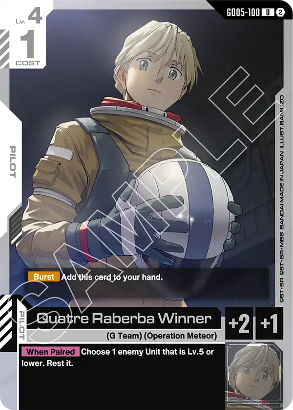[GD05-100] UC Quatre Raberba Winner