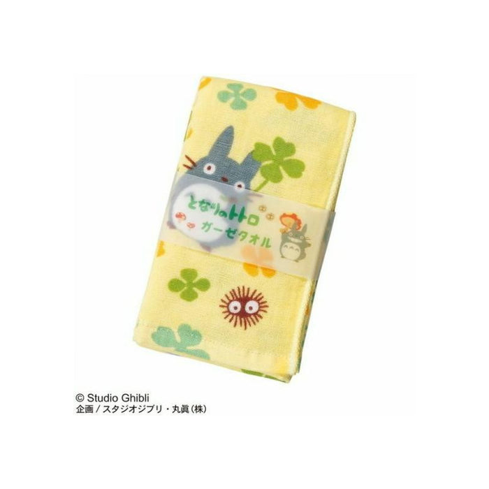 Ghibli Imabari Gauze Series (Face Towel) - Flower (Clovers) - My Neighbor Totoro