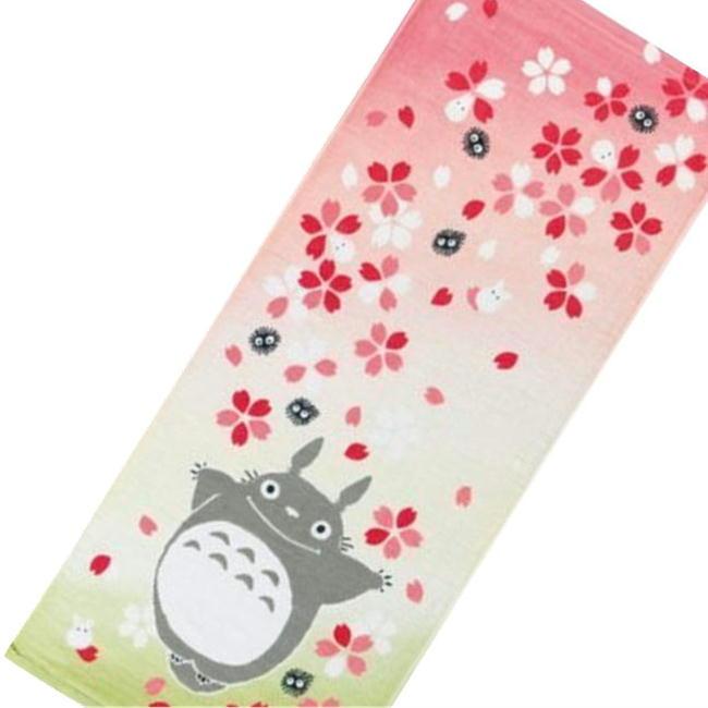 Ghibli Imabari Gauze Series (Face Towel) - Flower (Pink And White) - My Neighbor Totoro
