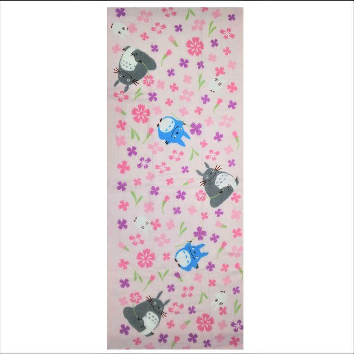 Ghibli Imabari Gauze Series (Face Towel) - Flower (Pink) - My Neighbor Totoro