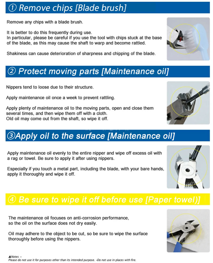 GodHand Maintenance Oil For Nippers [Rust Prevention Lubrication] GH-NMO-SET
