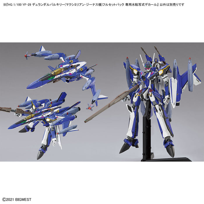 HG YF-29 Durandal Valkyrie  (Maximilian Jenius Use) Full Set Pack Water Decals - Macross Delta Zettai LIVE!!!!!! 1/100