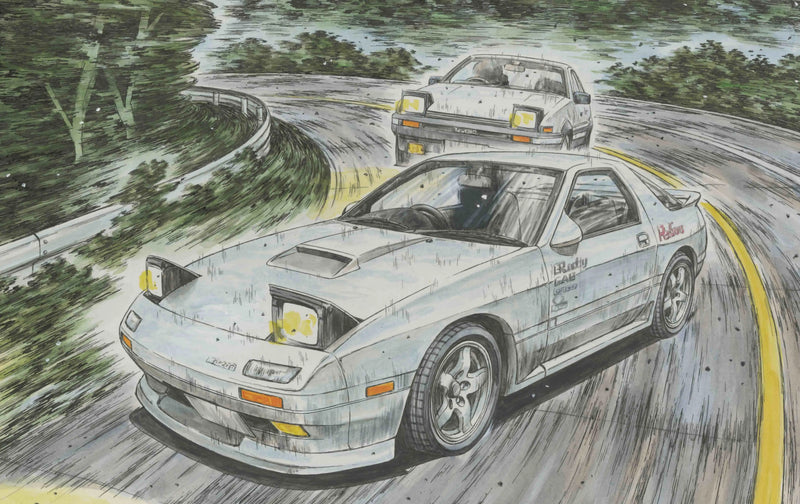 ISD-005 Initial D, EX-1 Savanna RX-7 FC3S Late Ryosuke Takahashi Special Edition (w/Character Acrylic Stand) 1/24