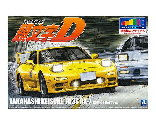 Initial D Takahashi Ryosuke FD3S RX-7 (Comics Vol. 1 Ver.) Pre-Painted 1/24