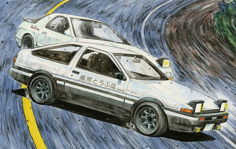 Initial D Toyota Sprinter Trueno AE86 (Fujiwara Takumi Ver.) Early Type 1600GT APEX (w/Character Acrylic Stand) ISD-001 EX1 1/24