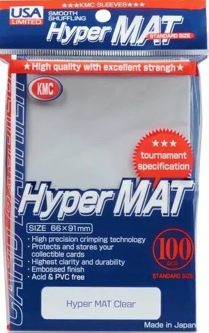 KMC - Hyper Matte [Clear] Sleeve Standard Card (100 Count)
