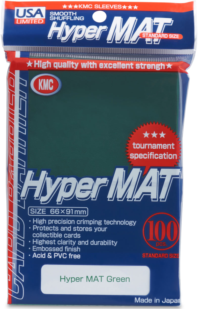 KMC - Hyper Matte [Green] Sleeve Standard Card (100 Count)