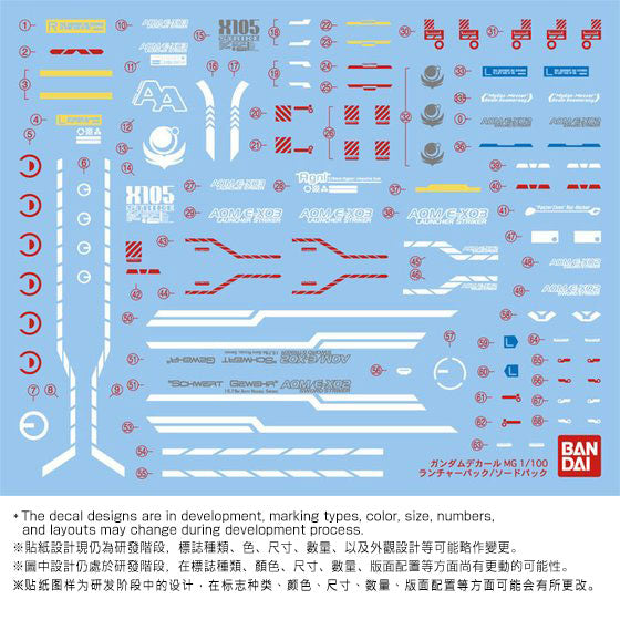 MG Launcher Striker & Sword Striker Pack For Aile Strike Gundam Ver. RM 1/100