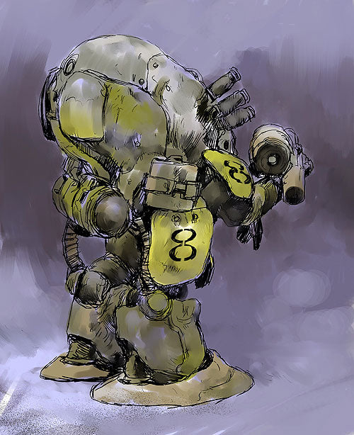 Maschinen Krieger - Robot Battle V(Five) 44 Type Heavy Armor Combat Suit MK44 Ammonites (Smart Gun Equipped & Fixed Weapon Type) (Set of 2) 1/20