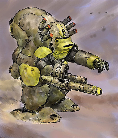 Maschinen Krieger - Robot Battle V(Five) 44 Type Heavy Armor Combat Suit MK44 Ammonites (Smart Gun Equipped & Fixed Weapon Type) (Set of 2) 1/20