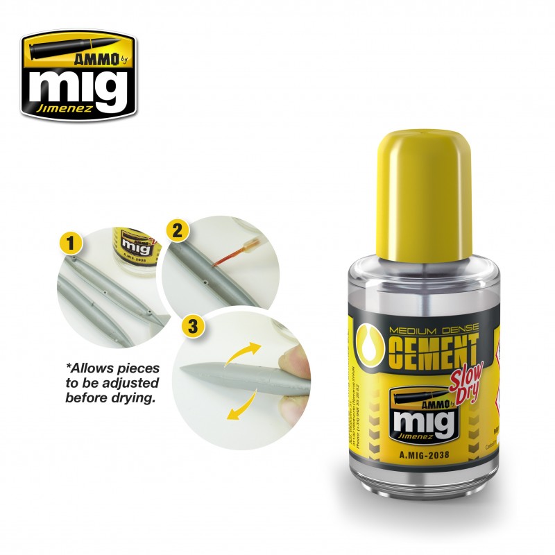 Medium Dense Cement - Slow Dry (Polyester Plastic Glue) 30ml