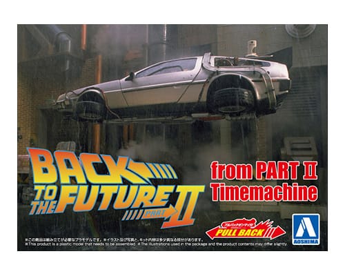 Movie Mecha - 12 Pullback Delorean From Part II - Back To The Future 1/43