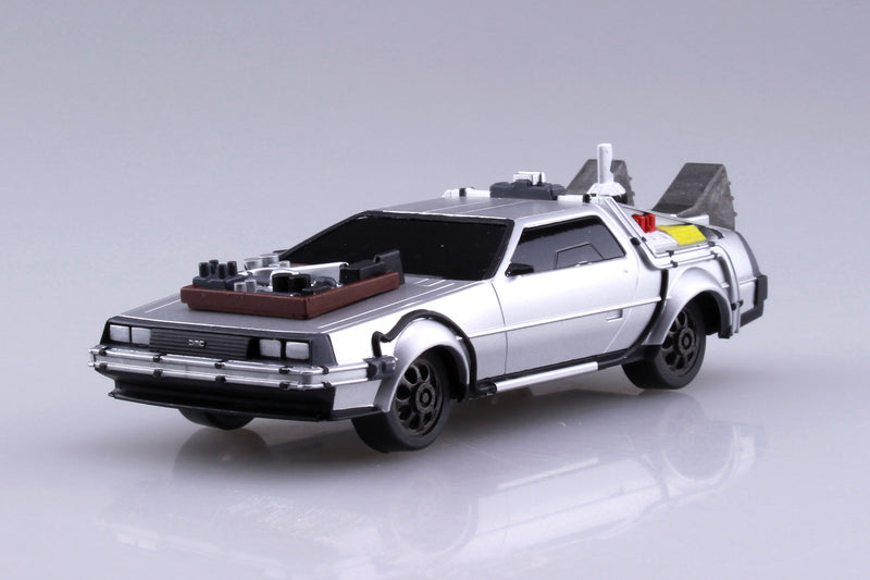 Movie Mecha - 13 Pullback Delorean From Part III & Rail Road Ver. - Back To The Future 1/43