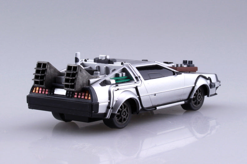 Movie Mecha - 13 Pullback Delorean From Part III & Rail Road Ver. - Back To The Future 1/43