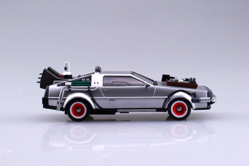 Movie Mecha - 13 Pullback Delorean From Part III & Rail Road Ver. - Back To The Future 1/43