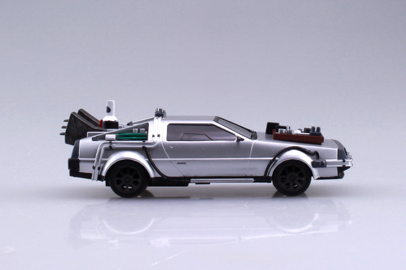 Movie Mecha - 13 Pullback Delorean From Part III & Rail Road Ver. - Back To The Future 1/43