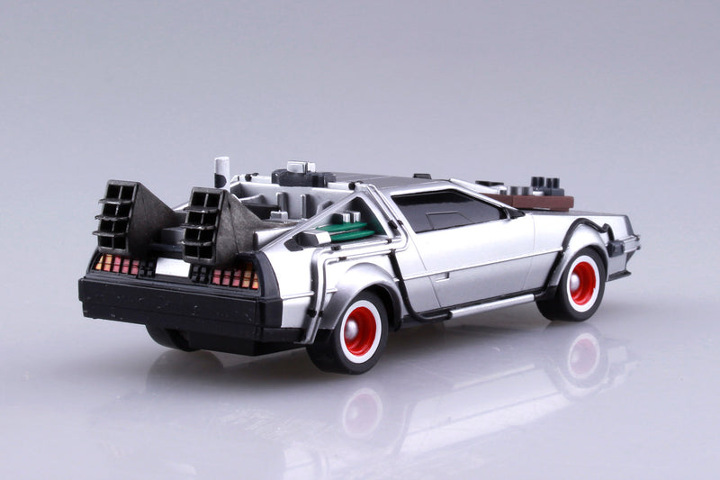 Movie Mecha - 13 Pullback Delorean From Part III & Rail Road Ver. - Back To The Future 1/43